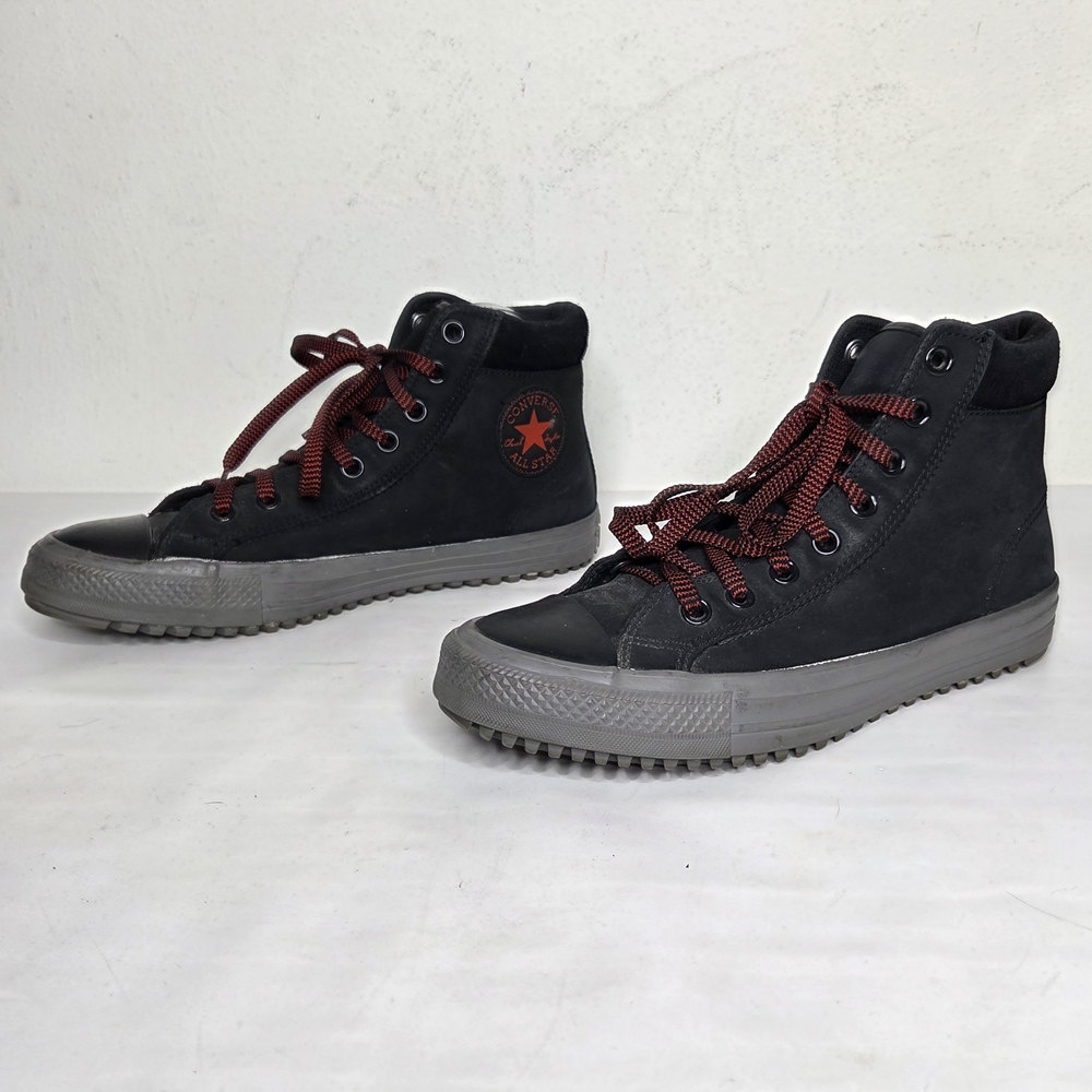 Converse All Star Chuck Taylor Black Leather PC Hi 153672C Women 10 Men 8
